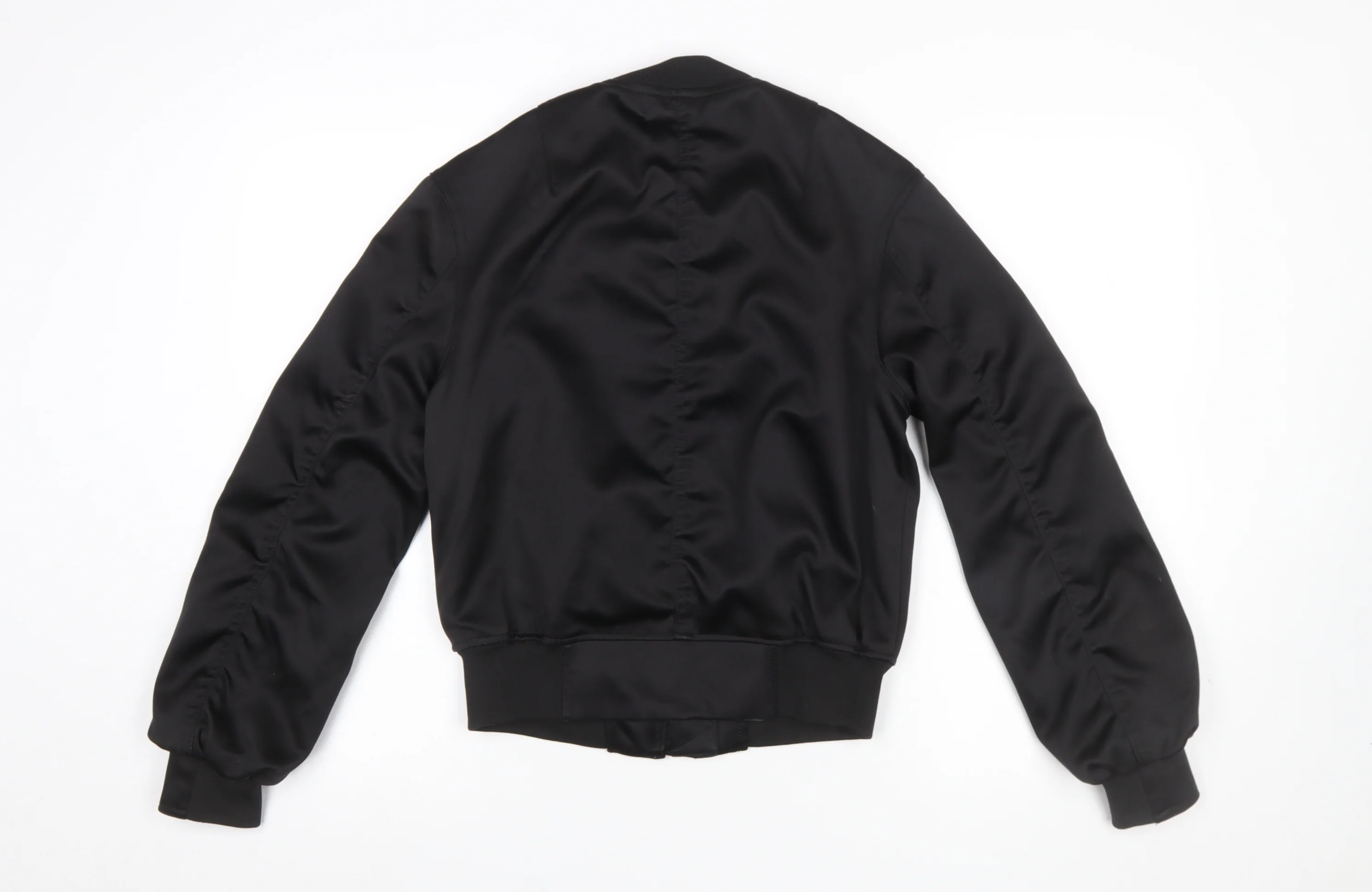 H&M Womens Black Bomber Jacket XS Lightweight Casual Zip Up - Image 3