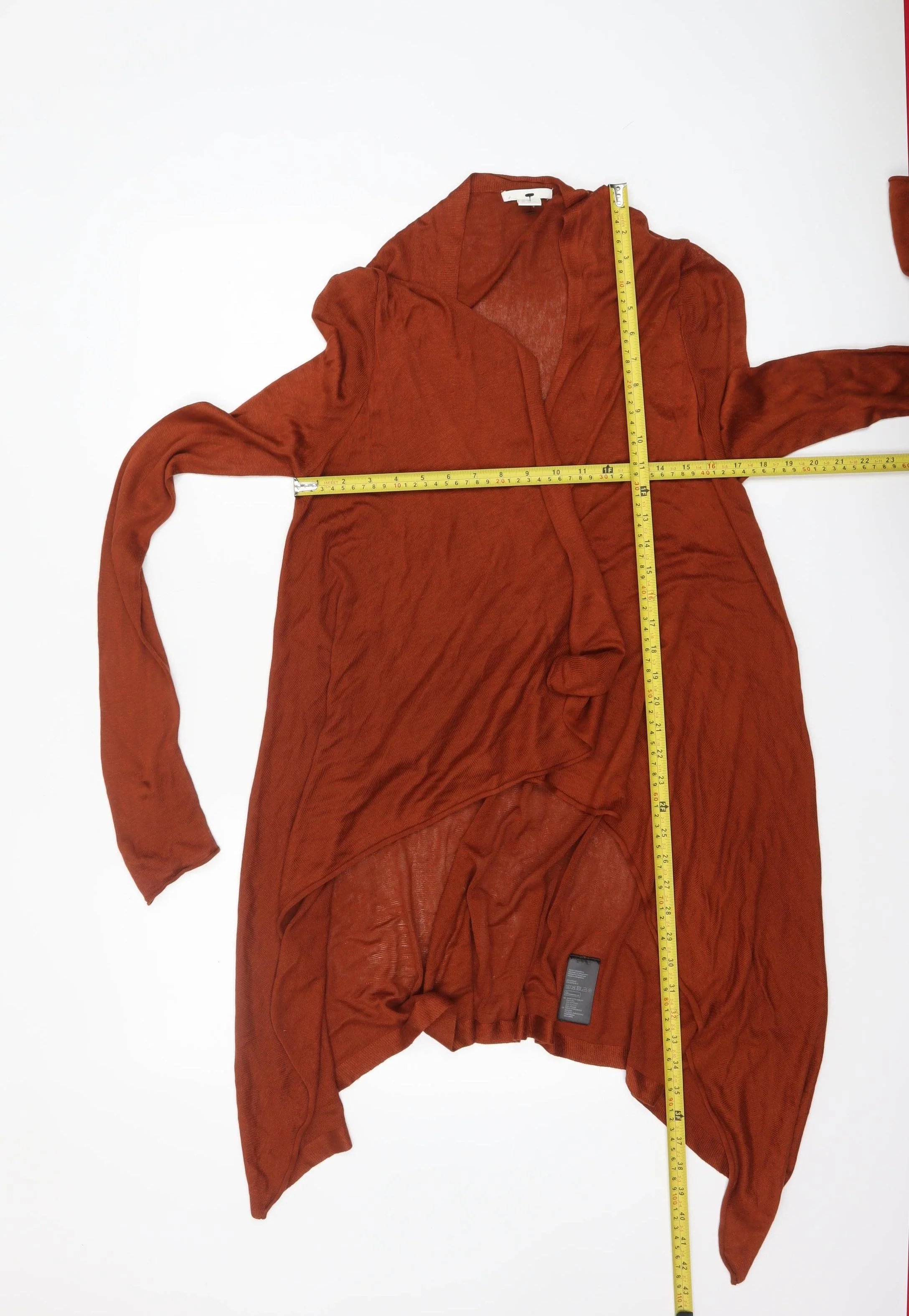 H&M Womens Brown Long Sleeve Open Knit Cardigan Size 8 - Image 2