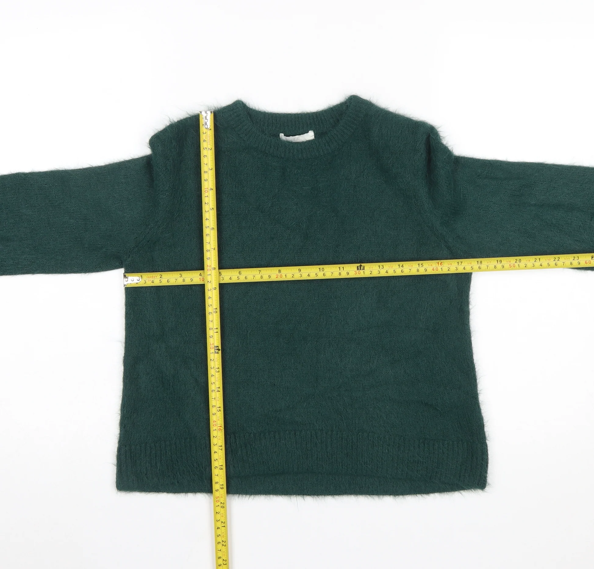 H&M Women's Green XS Crew Neck Long Sleeve Pullover Jumper - Image 2