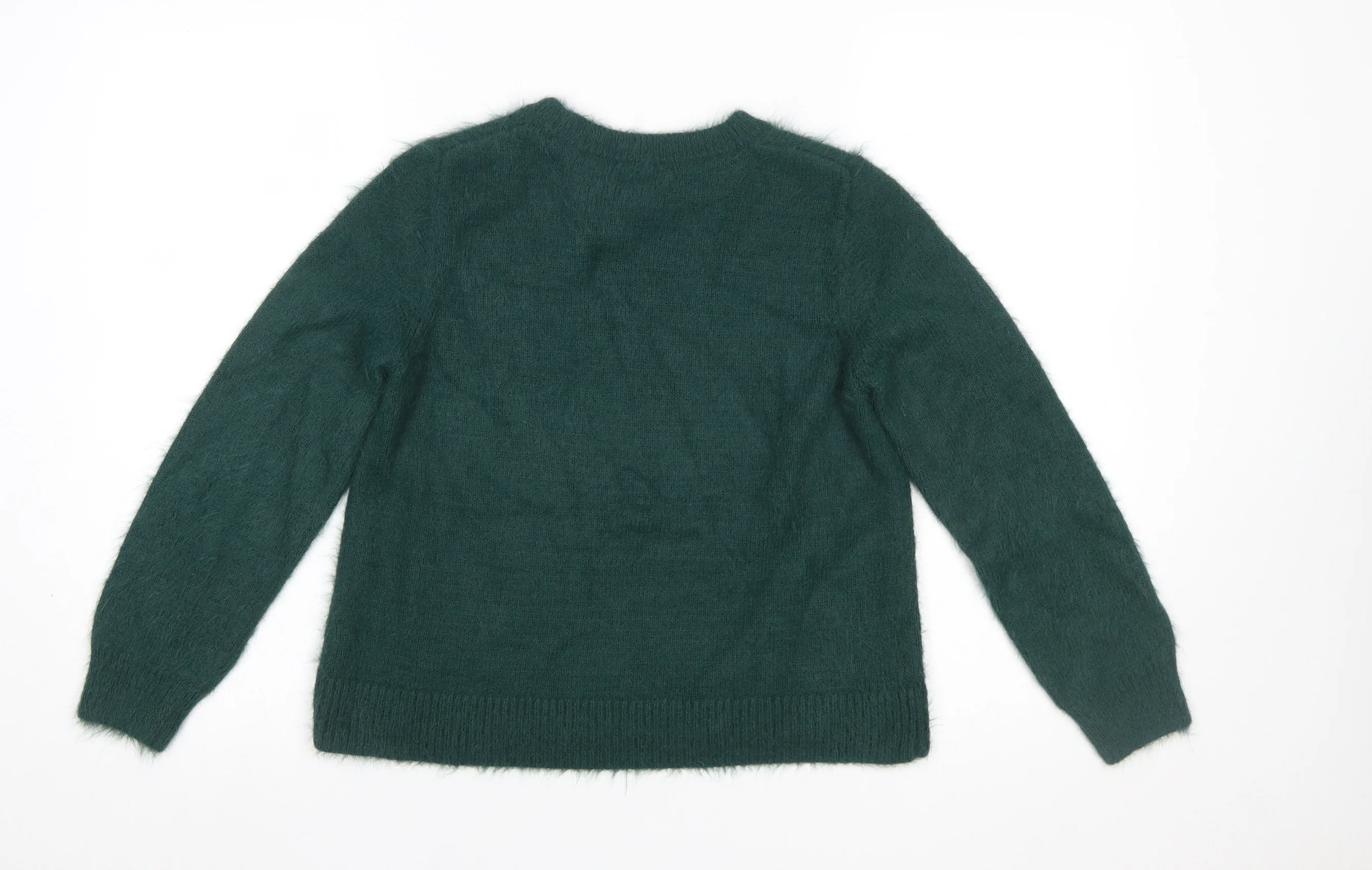 H&M Women's Green XS Crew Neck Long Sleeve Pullover Jumper - Image 3