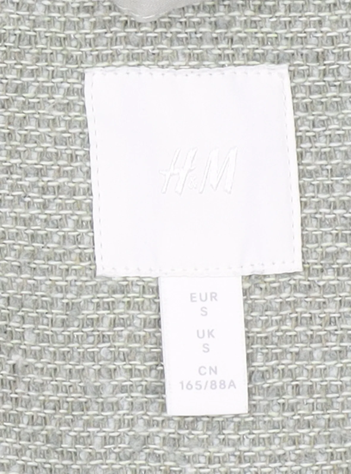 H&M Women's Grey Long Tweed Button Jacket Size S - Image 4