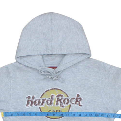 Hard Rock Cafe Hollywood Grey Hoodie Women Small Pullover Cotton Blend - Image 2