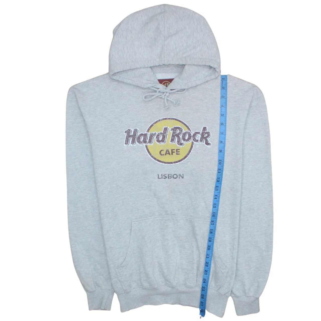 Hard Rock Cafe Lisbon Grey Pullover Hoodie Women's XL Cotton Blend - Image 3
