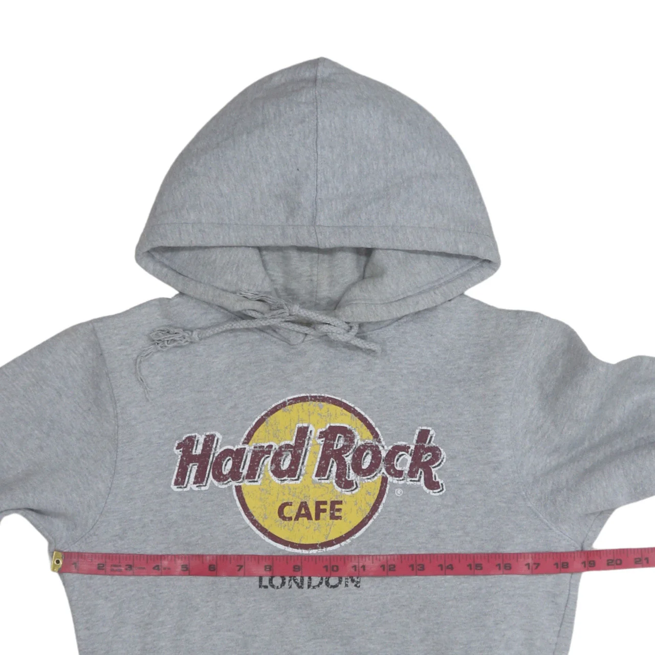 Hard Rock Cafe London Grey Pullover Hoodie Men’s Small Fleece - Image 2