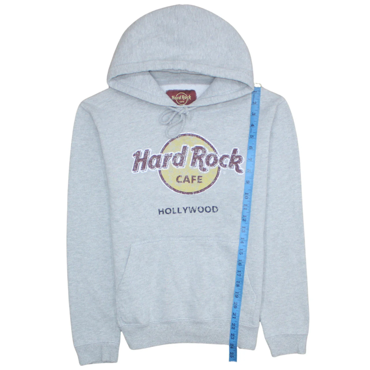 Hard Rock Cafe Men's Grey Pullover Hoodie Medium Music Logo Sweatshirt - Image 3