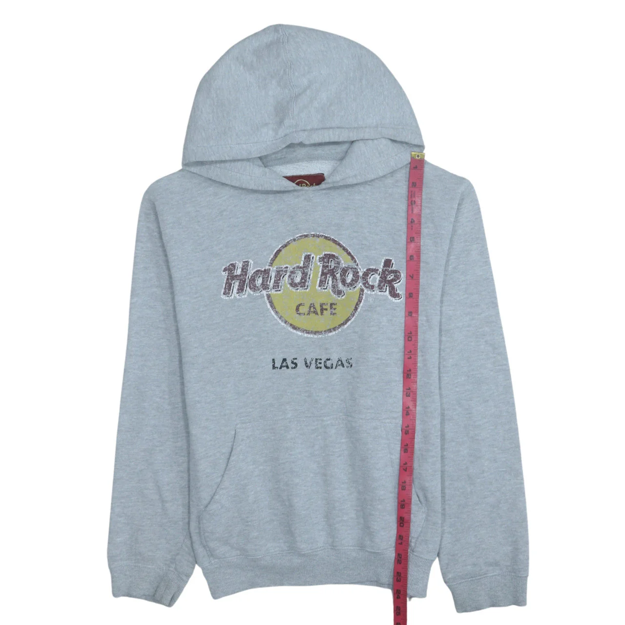 Hard Rock Cafe Men's Grey Pullover Hoodie Size M Graphic Logo Fleece - Image 2