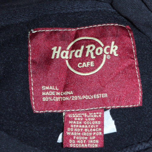 Hard Rock Cafe Paris Women's Black Pullover Hoodie Small Cotton Blend - Image 5
