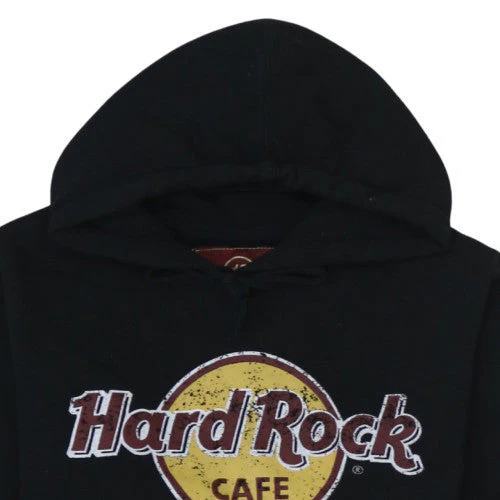 Hard Rock Cafe Paris Women's Black Pullover Hoodie Small Cotton Blend - Image 7