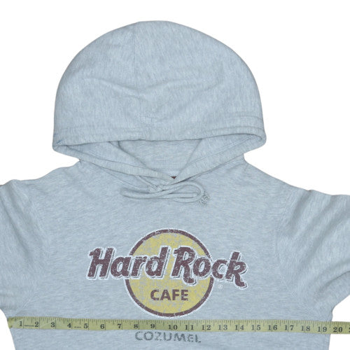 Hard Rock Cafe Women’s Grey Pullover Hoodie Small Cotton Blend Cozumel - Image 2