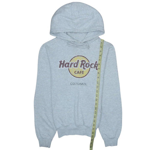 Hard Rock Cafe Women’s Grey Pullover Hoodie Small Cotton Blend Cozumel - Image 3