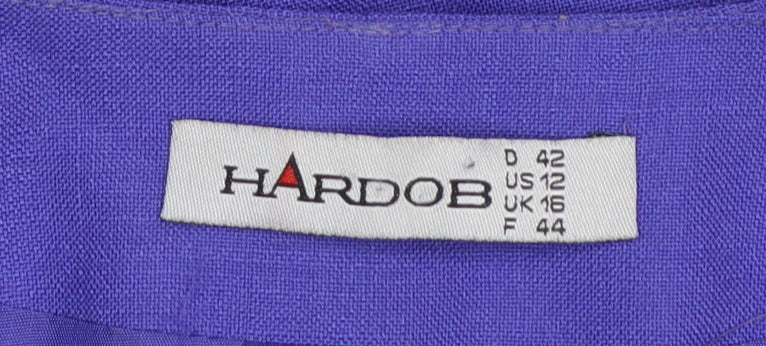 Hardob Women’s Purple Short Sleeve Blazer UK 16 Classic Lined Jacket - Image 4