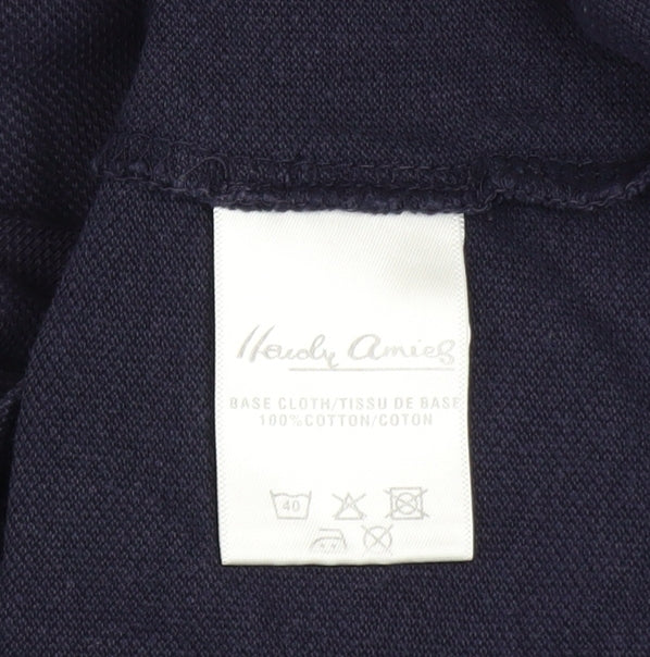 Hardy Amies London Men's Navy Blue Cotton Short Sleeve Polo - Size M - Image 5