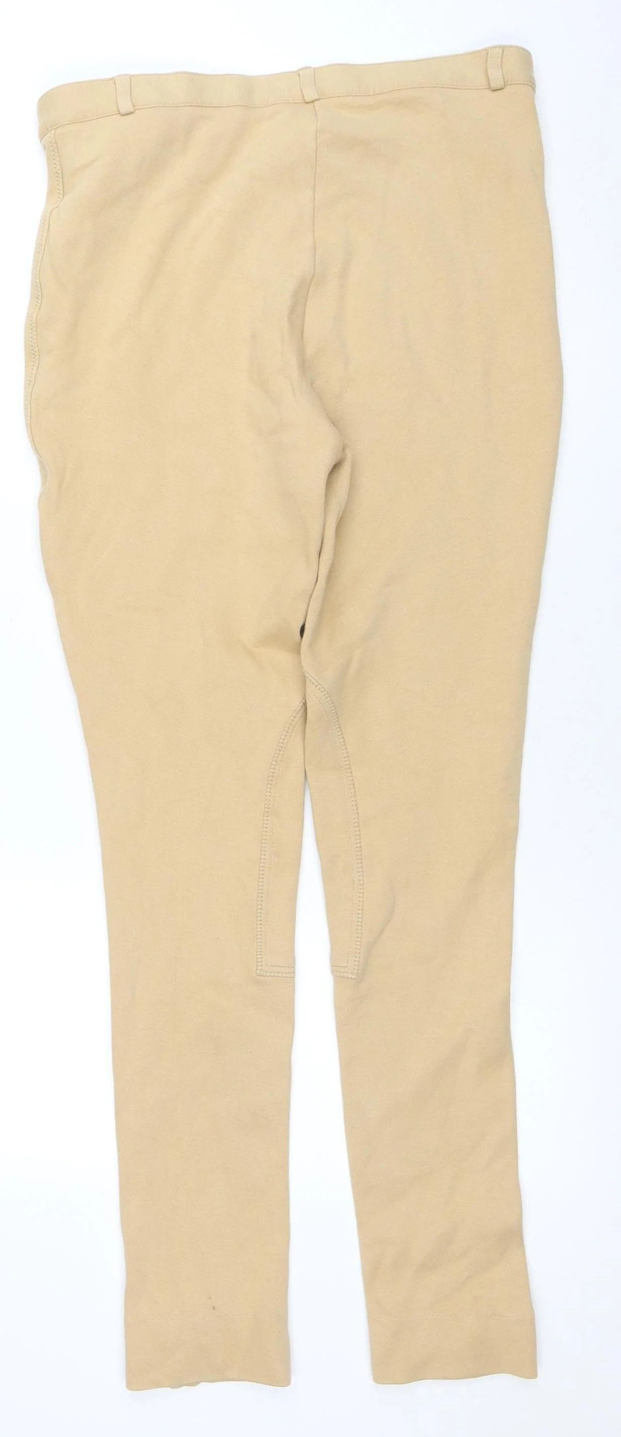 Harry Hall Women's Beige Cotton Stretch Jodhpurs Size 16 Slim Fit - Image 3