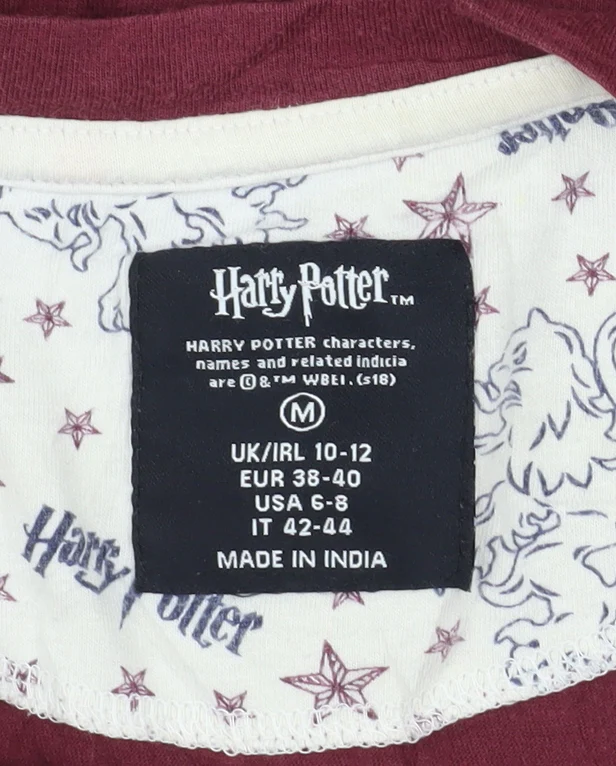 Harry Potter Gryffindor Women Red Short Sleeve T-Shirt Pyjama Top UK 10-12 - Image 4