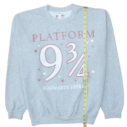 Harry Potter Platform 9¾ Grey Sweatshirt Women's L 16-18 Pullover - Image 2