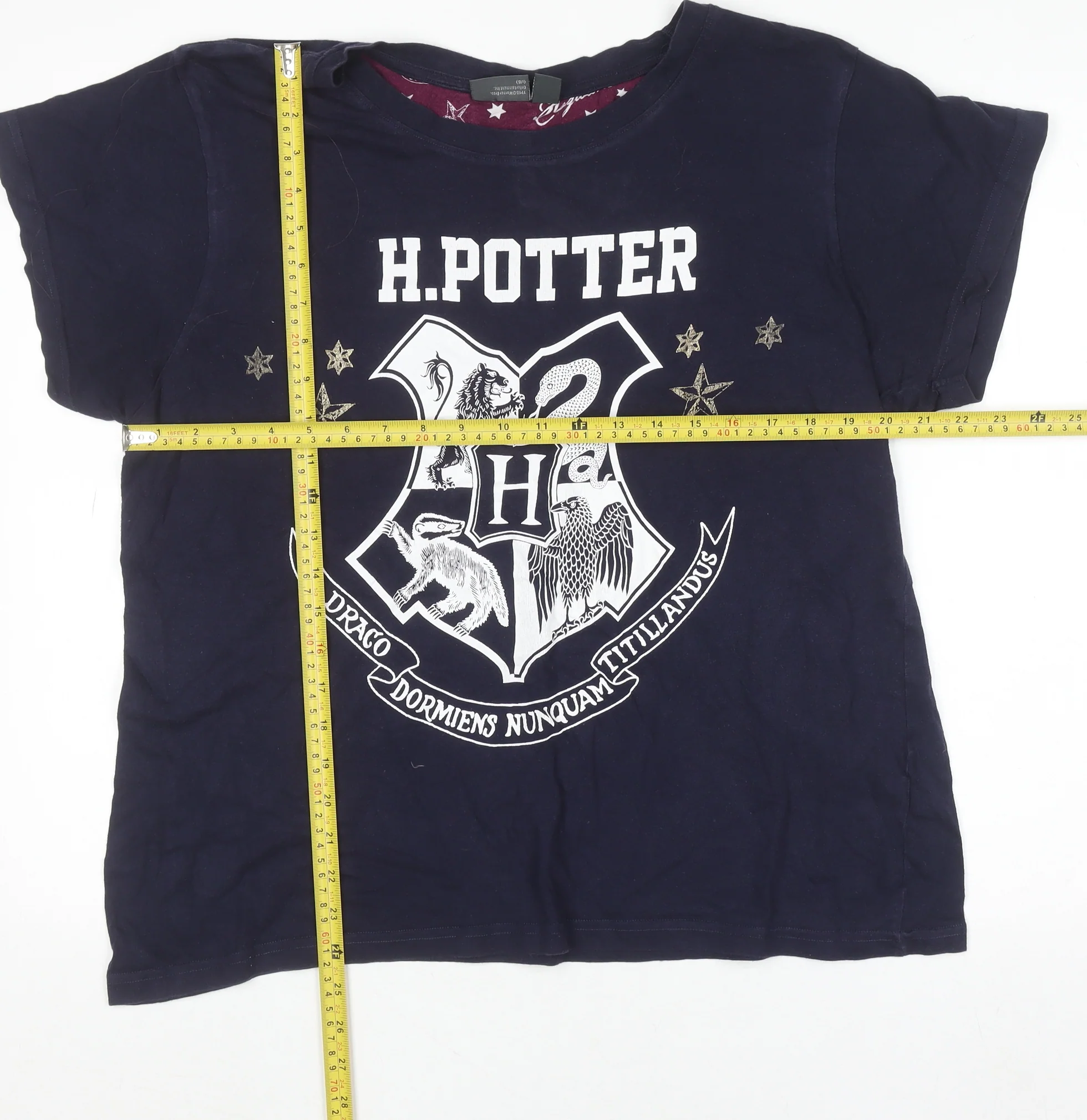Harry Potter Womens Blue XL Cotton Short Sleeve Pyjama Top - Image 2