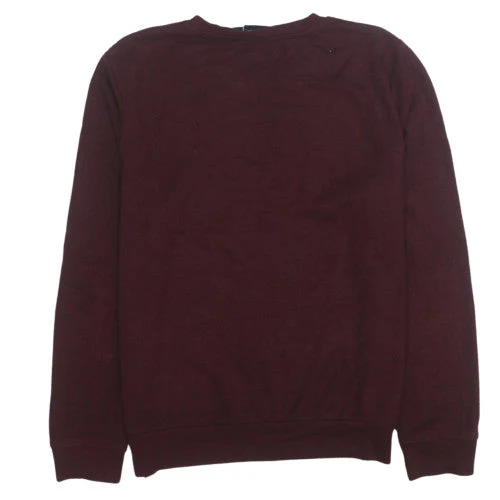 Harry Potter Womens Burgundy Sweatshirt M Crew Neck Hogwarts Owl Print - Image 4