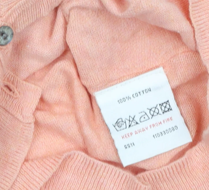 Harvest Women's Pink Cotton Button Cardigan Size 10 - Image 4