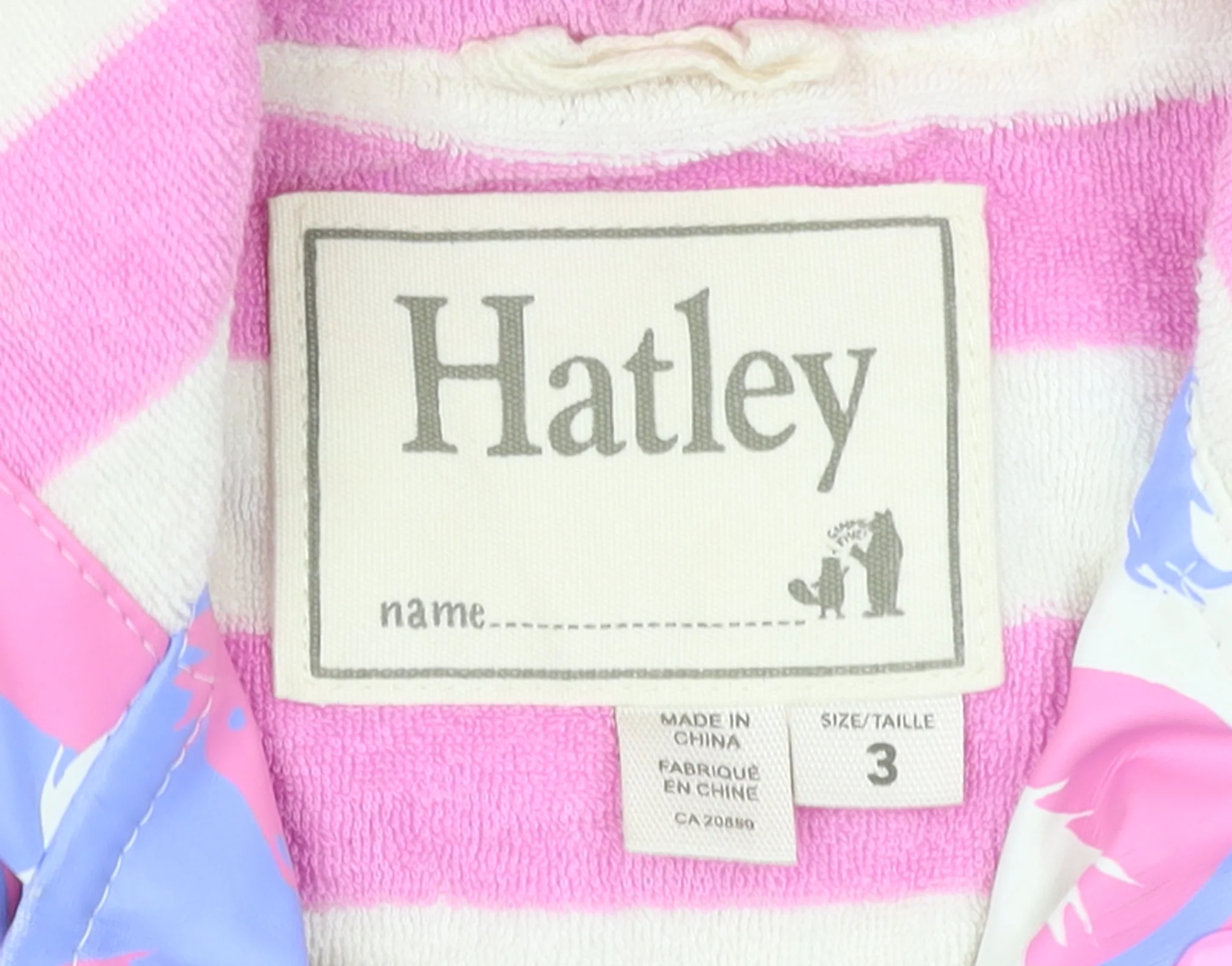 Hatley Girls Multicoloured Unicorn Hooded Rain Coat 3 Years Waterproof Lined - Image 4
