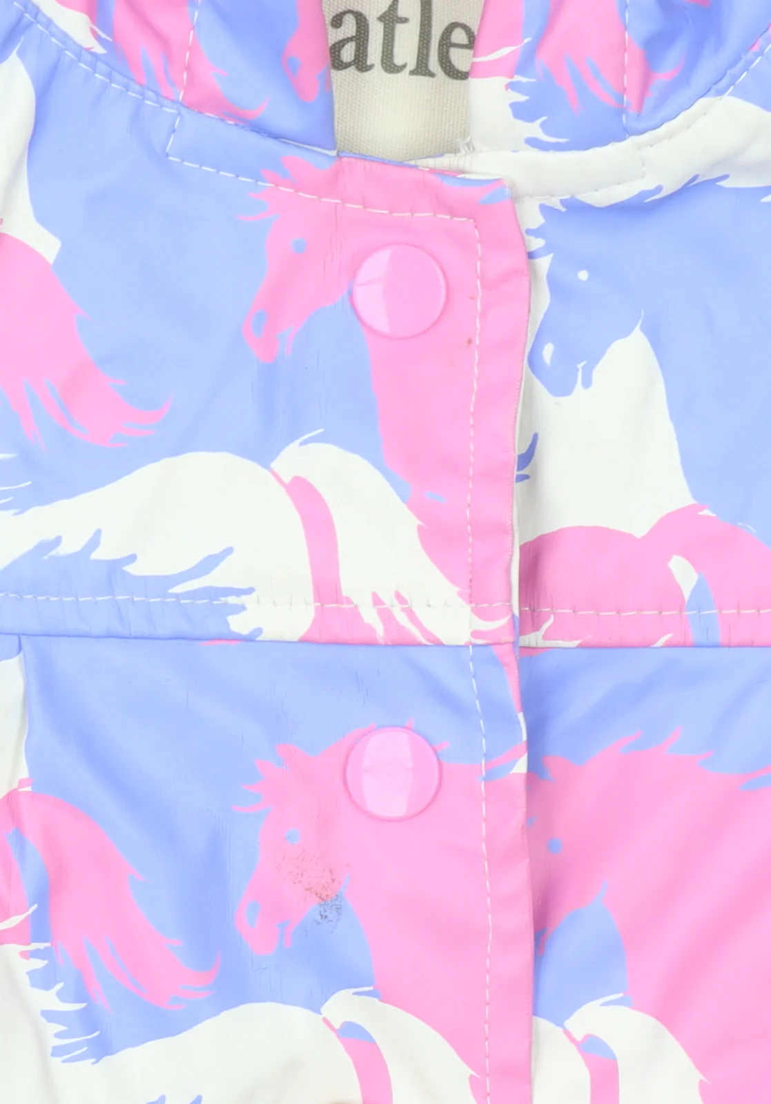 Hatley Girls Multicoloured Unicorn Hooded Rain Coat 3 Years Waterproof Lined - Image 6
