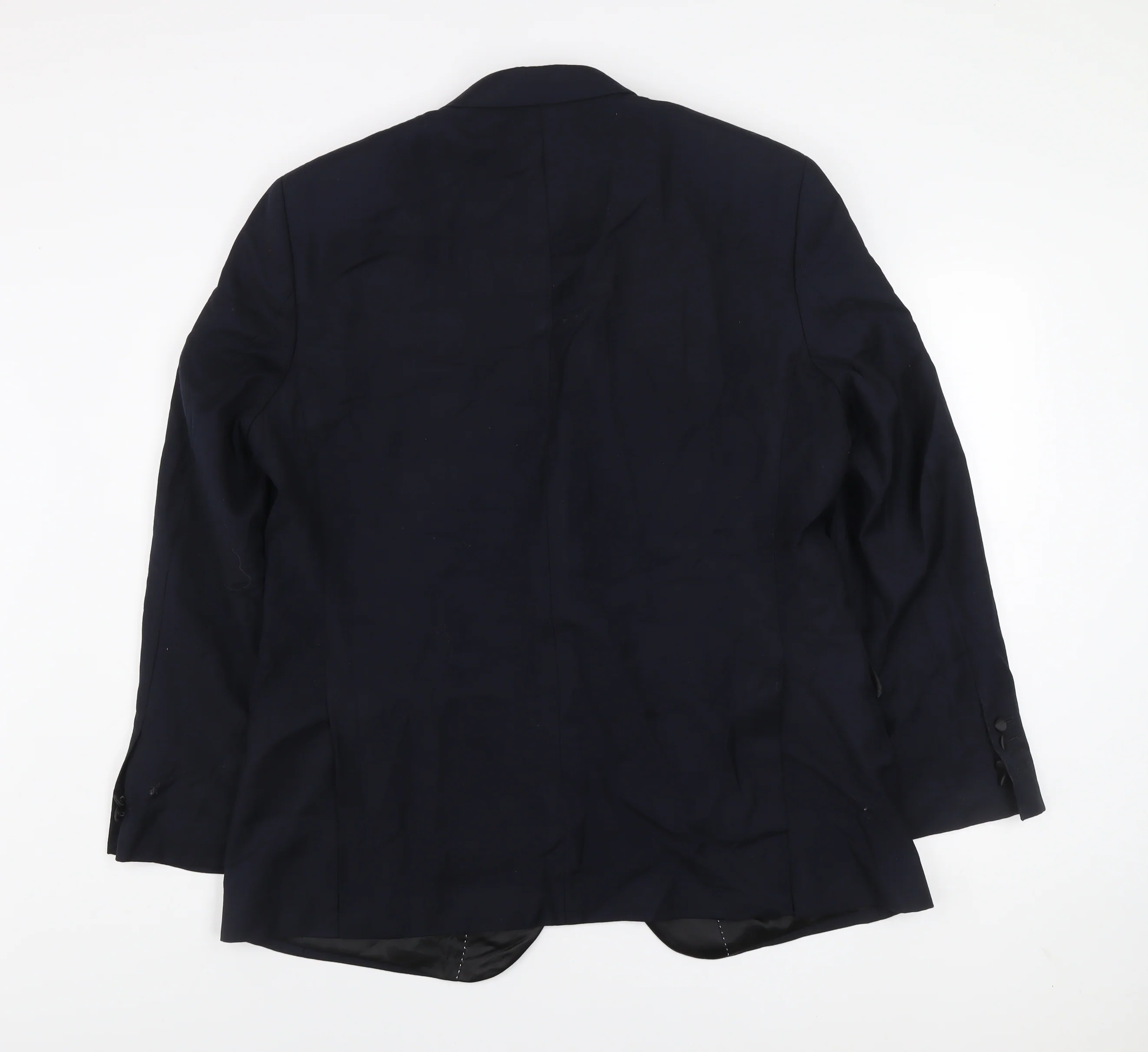Hawes & Curtis Men's Blue Slim Fit Shawl Lapel Wool Blazer 46R - Image 3