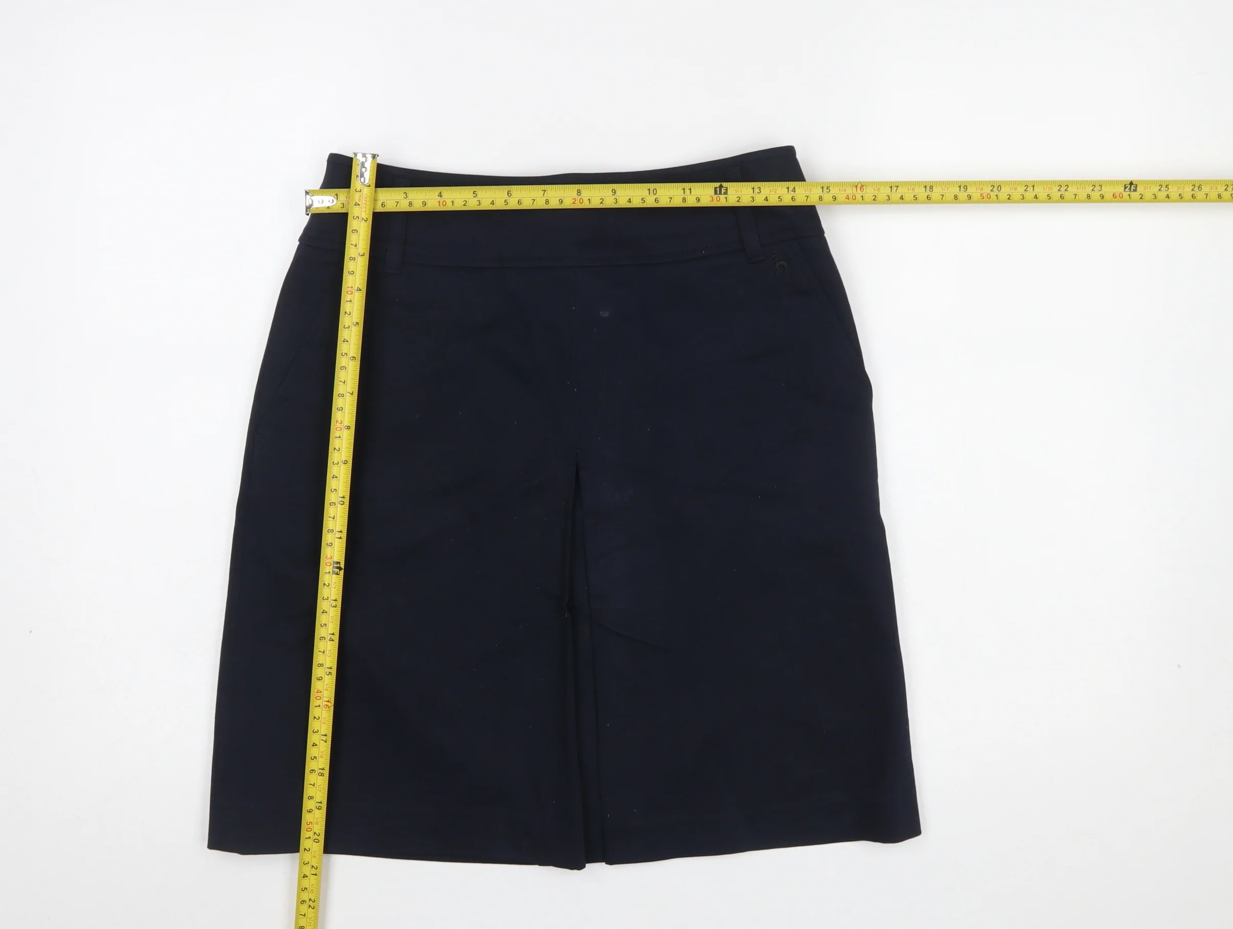 Hazzy's Women's Navy Blue Knee Length Pencil Skirt Size 10 - Image 2