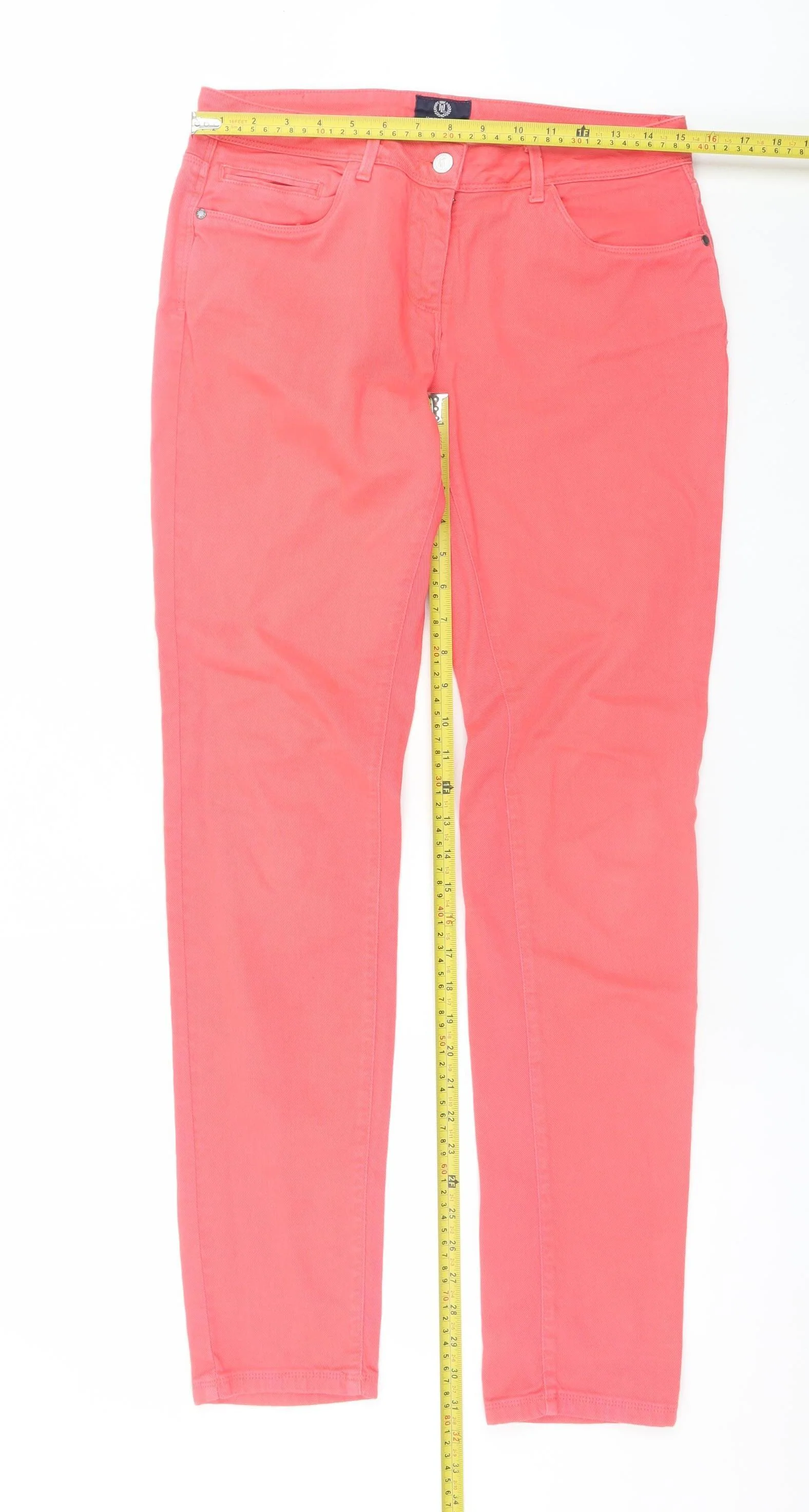 Henri Lloyd Womens Pink Skinny Jeans Size 12 Stretch Cotton - Image 2