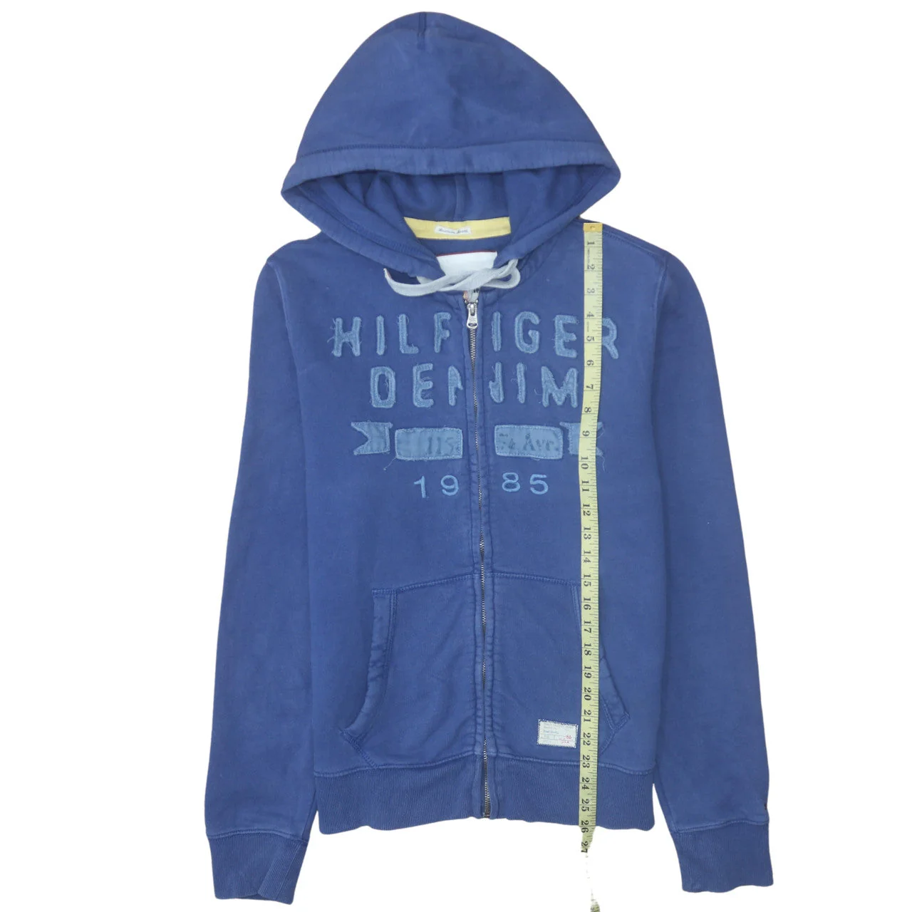 Hilfiger Denim Men's Blue Full Zip Hoodie Size M - Image 3
