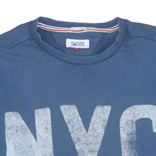 Hilfiger Denim Men's Blue NYC Pullover Sweatshirt M - Image 7