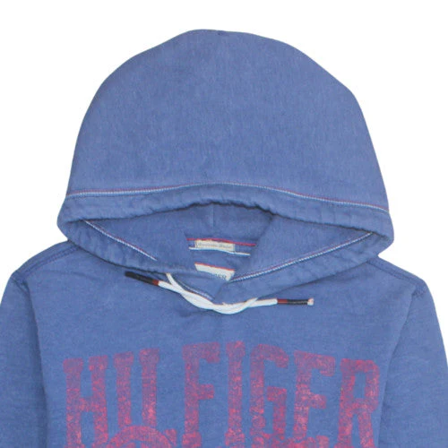 Hilfiger Denim Men's Blue Pullover Hoodie Size S Classic Graphic - Image 8