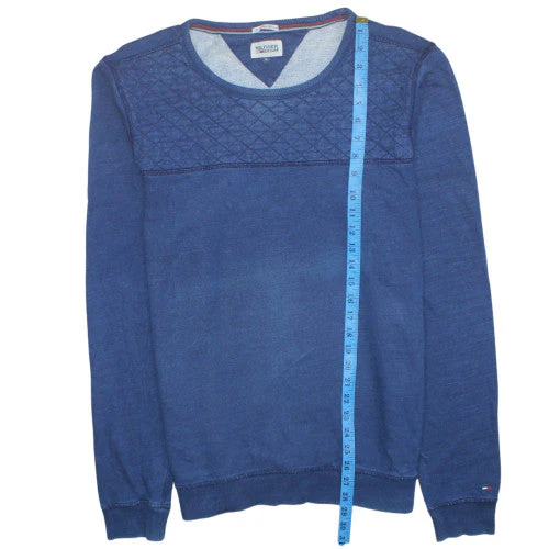 Hilfiger Denim Men's Blue Quilted Crew Neck Sweatshirt XL - Image 3