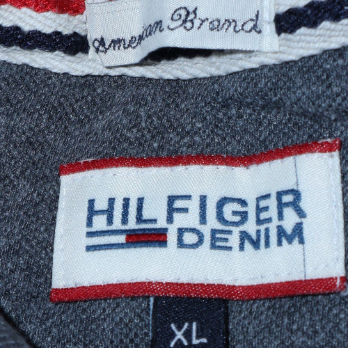 Hilfiger Denim Men's Grey Polo Shirt XL Cotton Short Sleeve Classic Fit - Image 5