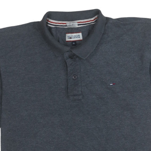 Hilfiger Denim Men's Grey Polo Shirt XL Cotton Short Sleeve Classic Fit - Image 8