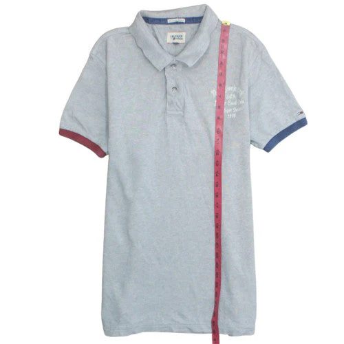 Hilfiger Denim Men's Grey XL Regular Fit Cotton Polo Shirt - Image 2