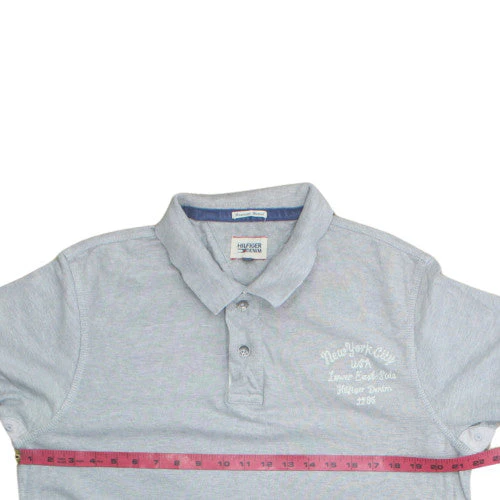 Hilfiger Denim Men's Grey XL Regular Fit Cotton Polo Shirt - Image 3