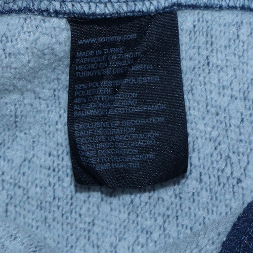 Hilfiger Denim Women's Blue Full Zip Hoodie with American Heart Print Size M - Image 6