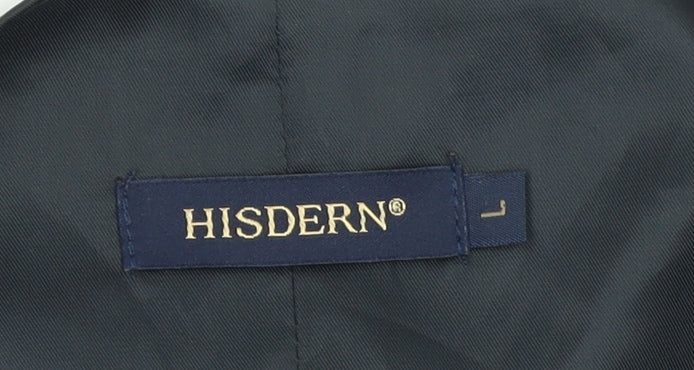 HISDERN Men's Black Formal Waistcoat L Regular Fit Classic Style - Image 4