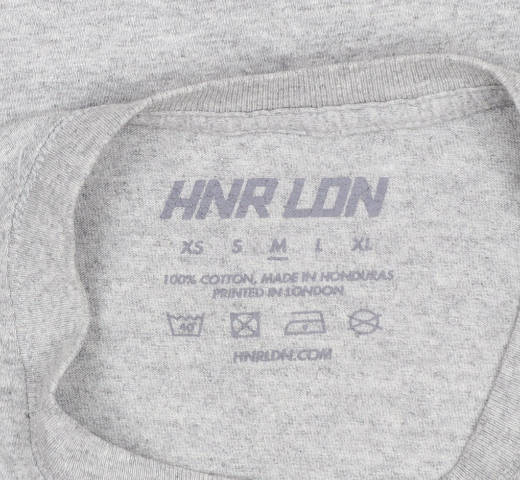 HNR LDN Men's Grey Dog Embroidered Cotton T-Shirt Size M - Image 4
