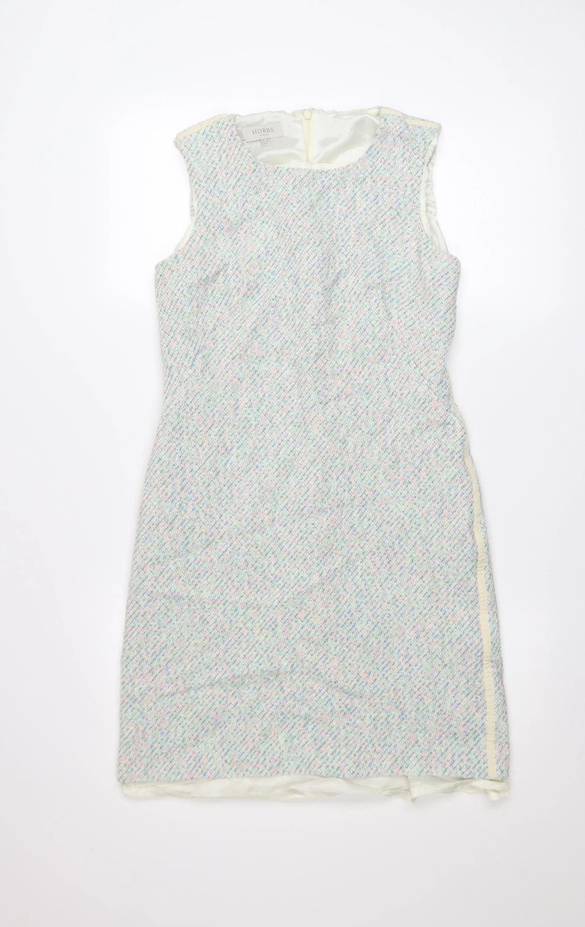 Hobbs Women Multicoloured Size 10 Shift Tweed Knee Length Dress