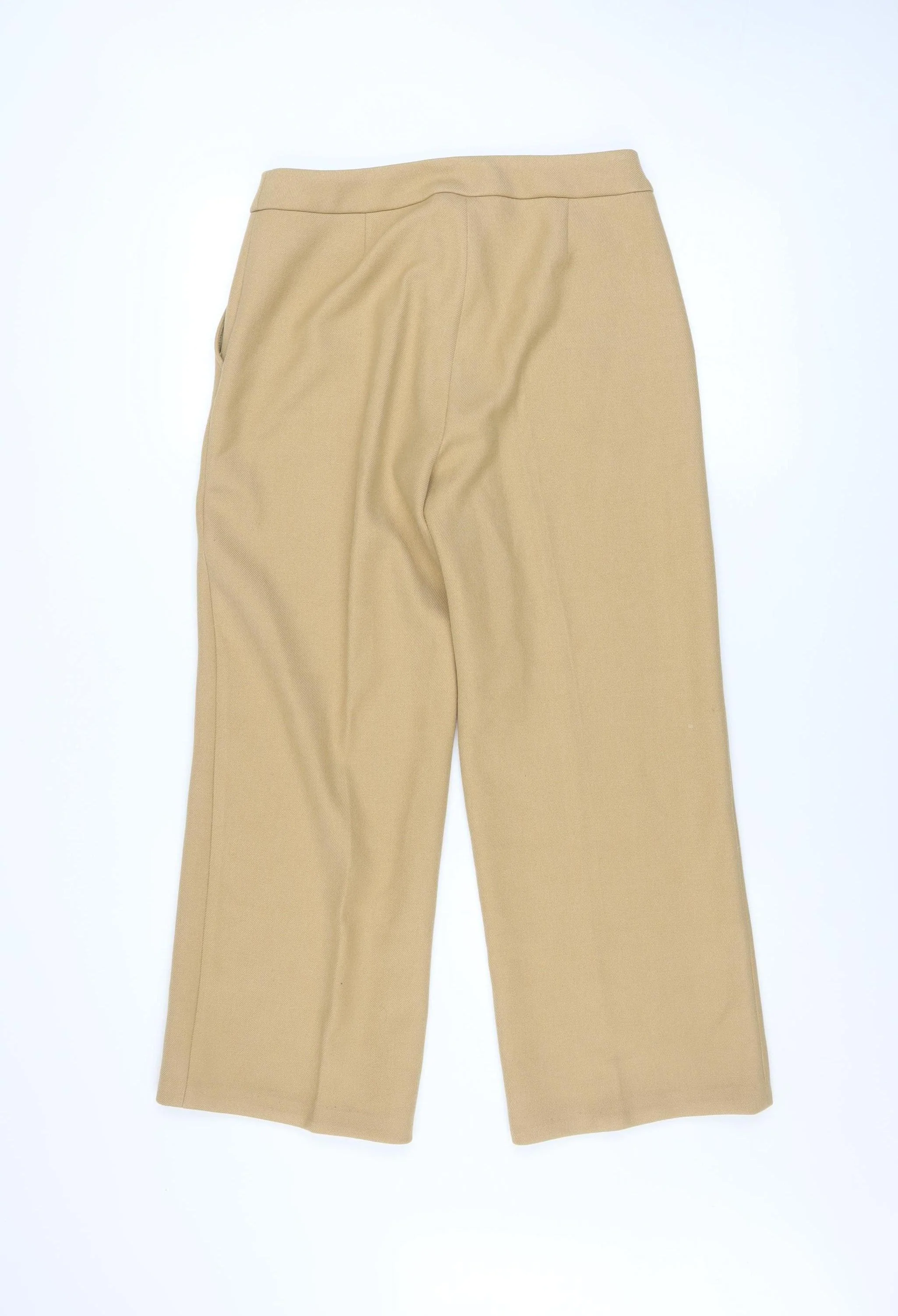 Hobbs Women’s Beige Wide-Leg Tailored Trousers Size 8 - Image 3