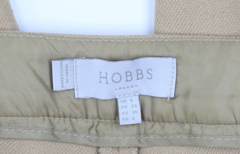 Hobbs Women’s Beige Wide-Leg Tailored Trousers Size 8 - Image 4