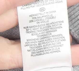 Hobbs Women’s Grey Cat Jumper L Crew Neck Knit Pullover Sweater - Image 5