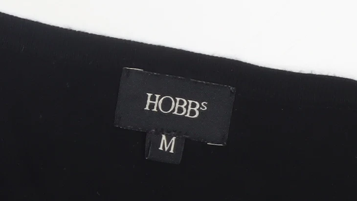 Hobbs Women's Black V-Neck Long Sleeve Jersey Top M - Image 4