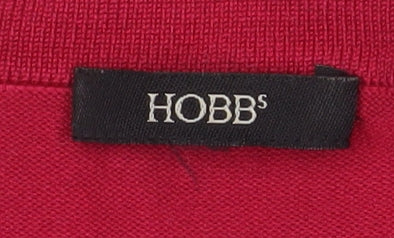 Hobbs Women's Red Silk Blend Short Sleeve Open Cardigan Size 16 - Image 6