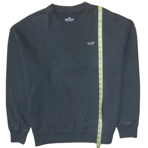 Hollister Men Black L Pullover Crew Neck Sweatshirt - Image 3