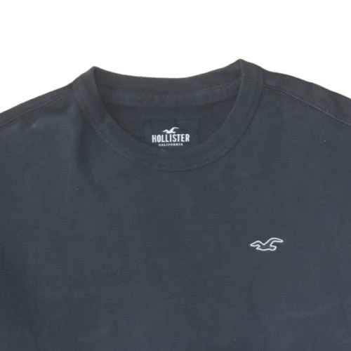 Hollister Men Black L Pullover Crew Neck Sweatshirt - Image 8