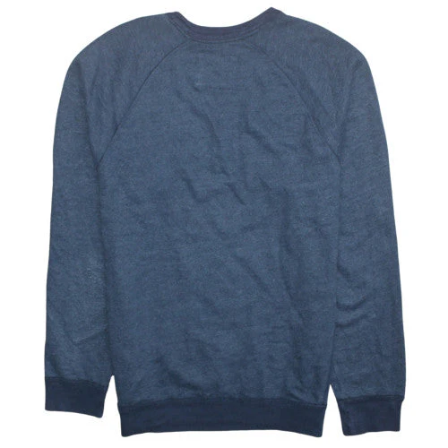 Hollister Men Blue Crew Neck Pullover Sweatshirt L Cotton Blend - Image 4