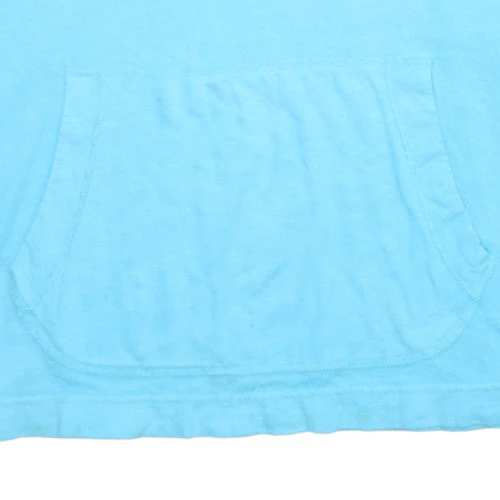 Hollister Men Blue Pullover Hoodie L Lightweight Logo Design - Image 8
