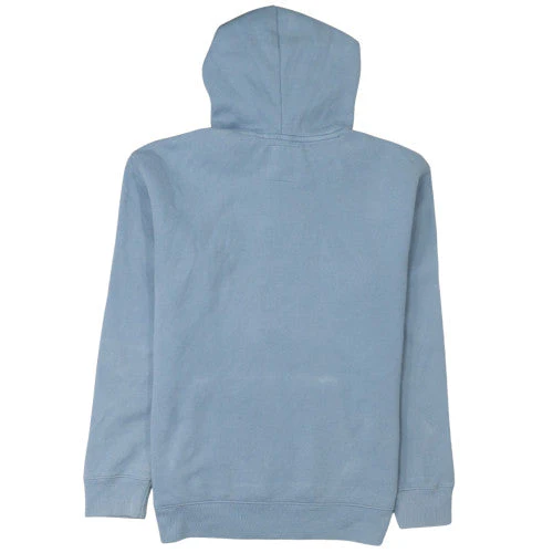 Hollister Men Blue Pullover Hoodie Medium Fleece Embroidered Logo - Image 4