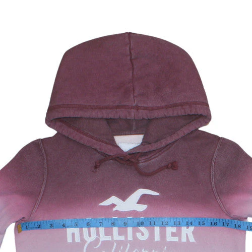 Hollister Men’s Purple Ombre Pullover Hoodie S Fleece Sweatshirt - Image 3
